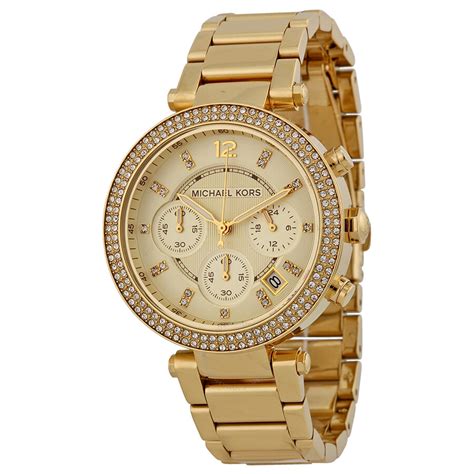 michael kors watch champagne|michael kors parker mk5354.